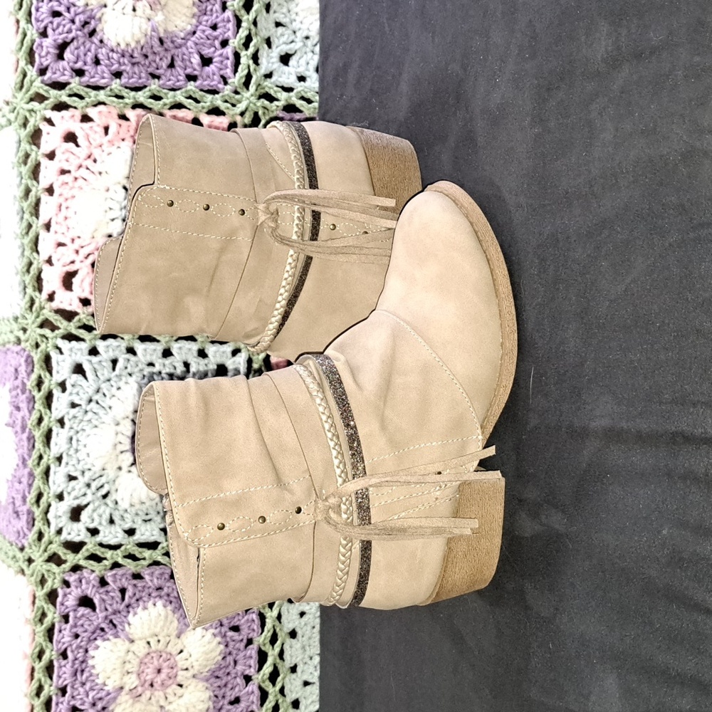Elegant Beige Ankle Booties